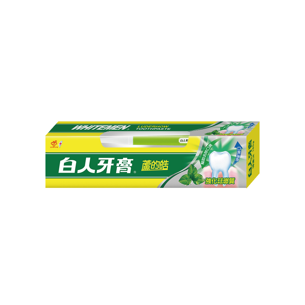 【白人】蘆的皓牙膏牙刷組160g